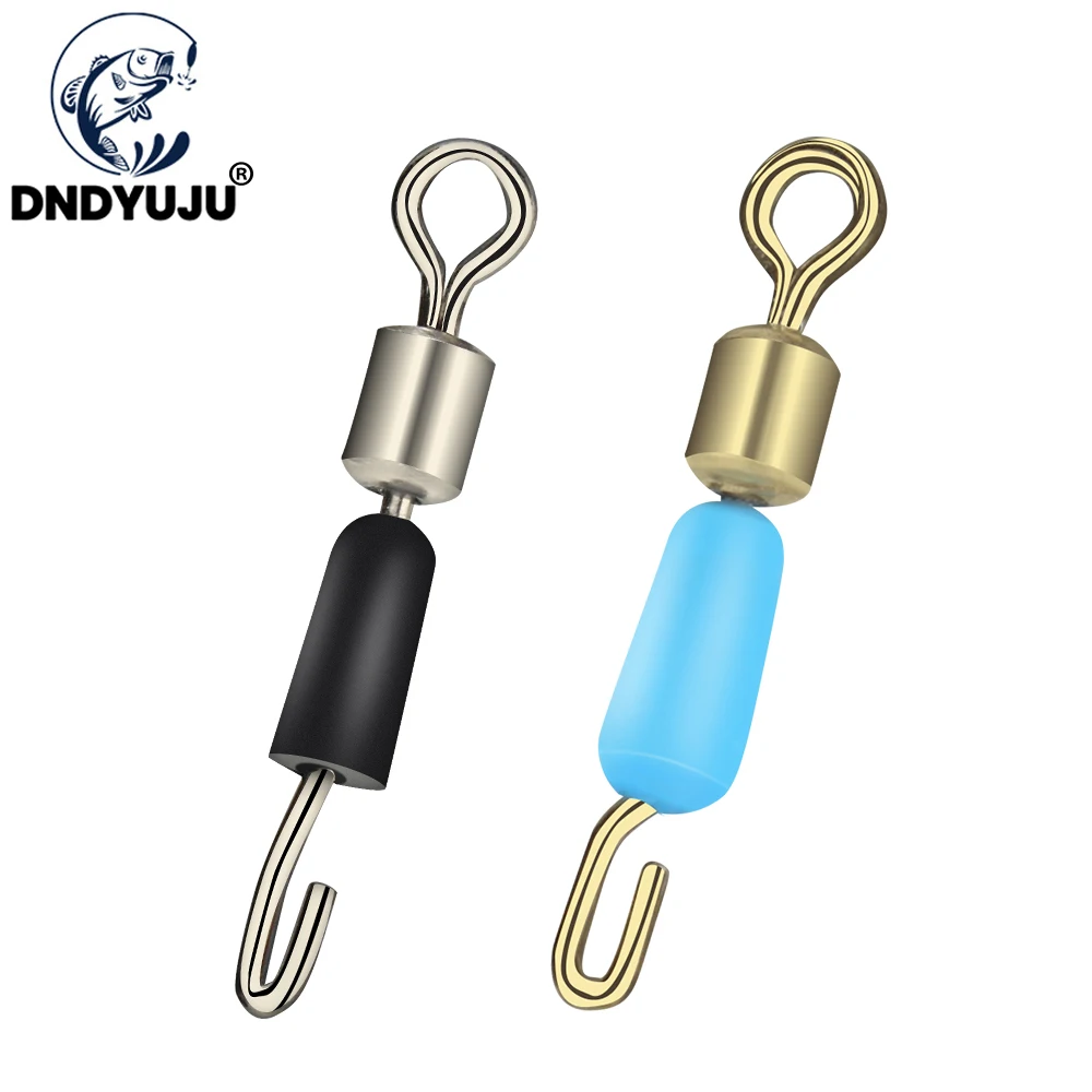 DNDYUJU-anillos giratorios de rodamiento de bolas, ganchos conectores de pesca, enlace rápido, 50 Uds.