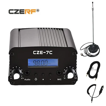 

CZE-7C 1w/7w wireless fm radio Broadcast transmitter with Car antenna kits
