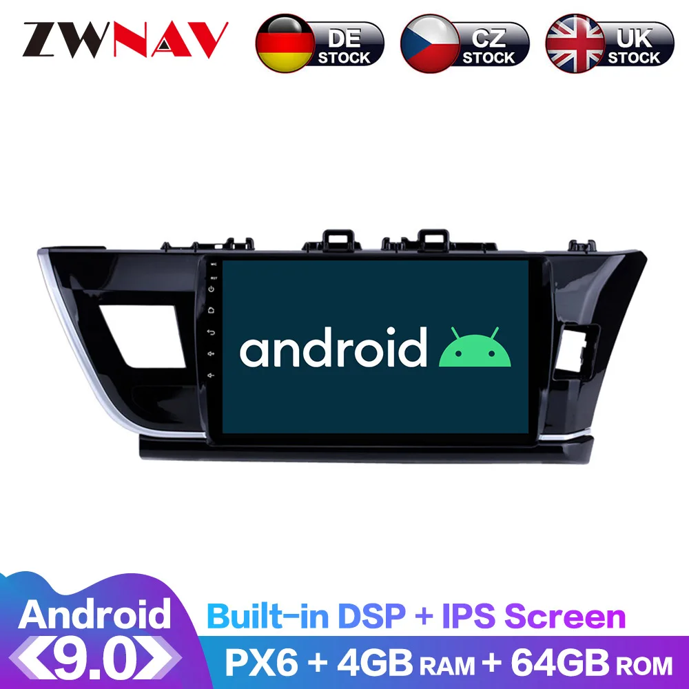 Для Toyota Corolla 2011-2015 2016 Android IPS экран PX6 DSP автомобильный без DVD GPS мультимедийный плеер