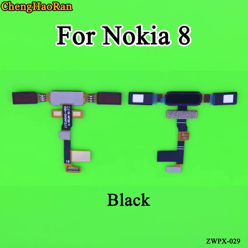 ChengHaoRan 1 шт. датчик отпечатков пальцев для Nokia 8 TA-1012 датчик отпечатков пальцев задняя Кнопка Домой Шлейф Запасные части