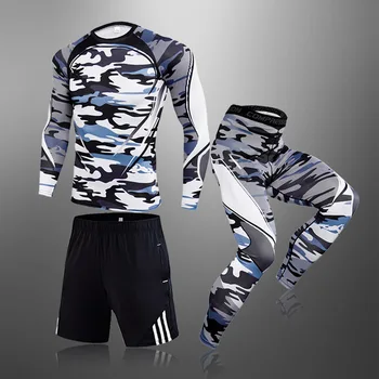 

Men's Fitness Sports Tights Jogging Long Sleeve Clothing Tops Sports Suit Compression Quick-Drying Thermal Underwear Male