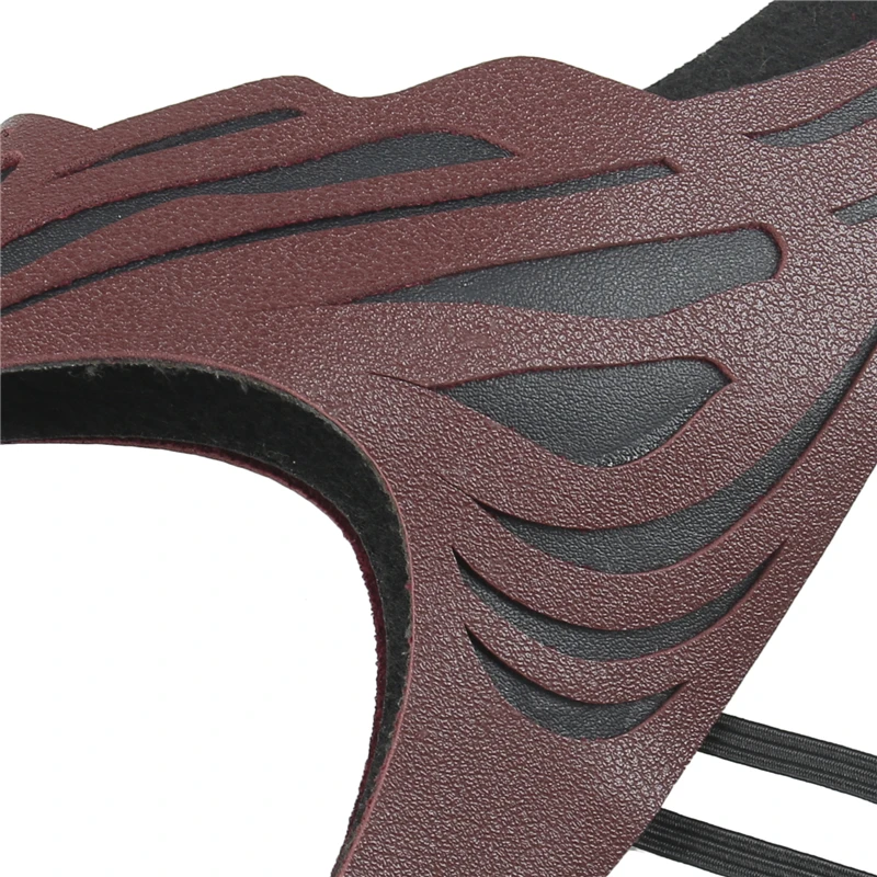 Movie Wanda Vision Scarlet Cosplay Witch Headwear Soft PU Leather Made Scarlet Topknot Cosplay Props