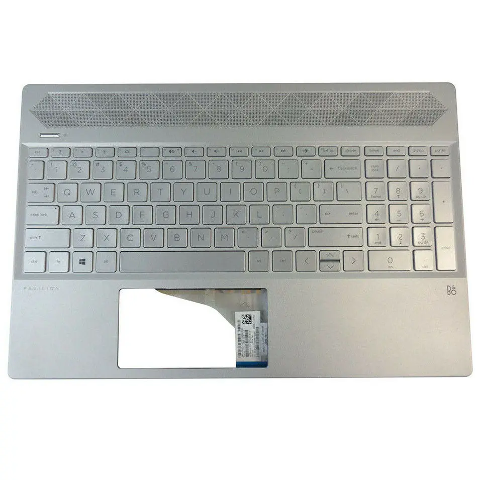 

JIANGLUN Used For HP 15-CS 15-CW Palmrest Top Case with Keyboard Non-Backlit Silver