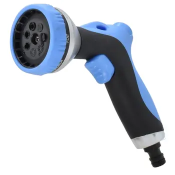 

Plastic multifunctional gardening garden watering nozzle 9 function water spray gun ABS TPR Metal Car washing