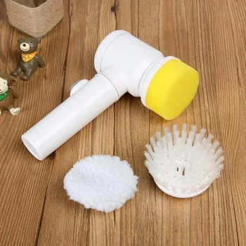 

5 in 1 Handheld Electric Cleaning Brush for Bathroom Toile Tub Brush Rags Kitchen Window Washing Brushs Home Cleaning Tools