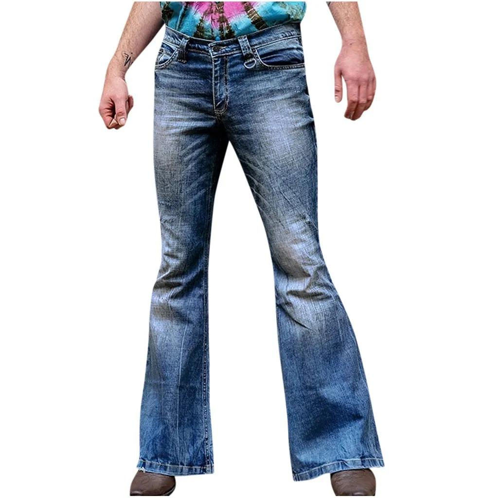 New Mens Big Flared Jeans BootCut Leg Trousers Loose Male Designer Classic Denim Jeans Bell Bottom Jeans for Men Hosen Herren New Mens Big Flared Jeans BootCut Leg Trousers Loose Male Designer Classic Denim Jeans Bell Bottom Jeans for Men Hosen Herren