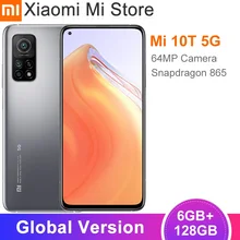Global Version Xiaomi Mi 10T 6GB RAM 128GB ROM Smartphone Snapdragon 865 Octa Core 144Hz 64MP Rear Camera 6.67" DotDisplay