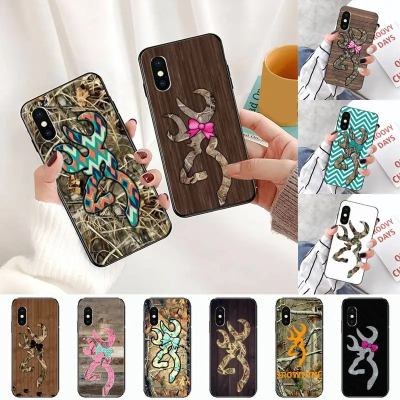 

camo browning Phone Case for iPhone 11 12 pro MINI XS MAX 8 7 6 6S Plus X 5S SE 2020 XR