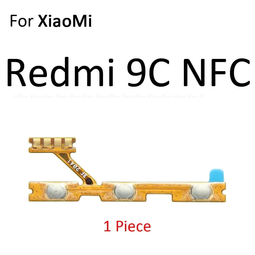 Flex Cable Button Switch Control Key Button Replacement Parts Phone Button Replacement Parts Power Switch Button Power On Off Button Volume Switch Key Control Flex Cable Ribbon For XiaoMi Redmi 9C 9A NFC Note 9 9T 9S 10 Pro Max 10T