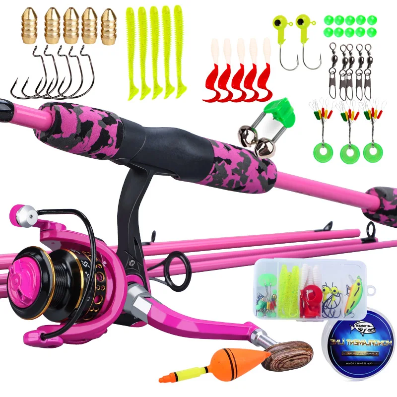 sougayilang Kids Fishing Rod Reel Combos 5-Piece Portable Spinning Fishing  Pole and Reel Combo for Boys Girls and Adults - AliExpress