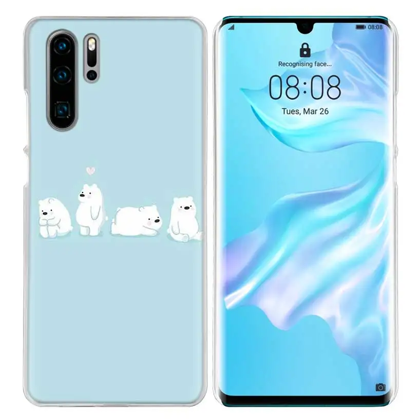 Жесткий чехол для huawei P30 P20 P10 mate 30 20 10 Nova 5 5i Pro Lite P Smart Z Plus Прекрасный Пингвин полярный медведь