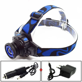 

Zoomable Headlamp 3 Modes Q5 LED Head Torch Frontal Flashlight Rechargeable Forehead Camping Running Headlight Built in Battery