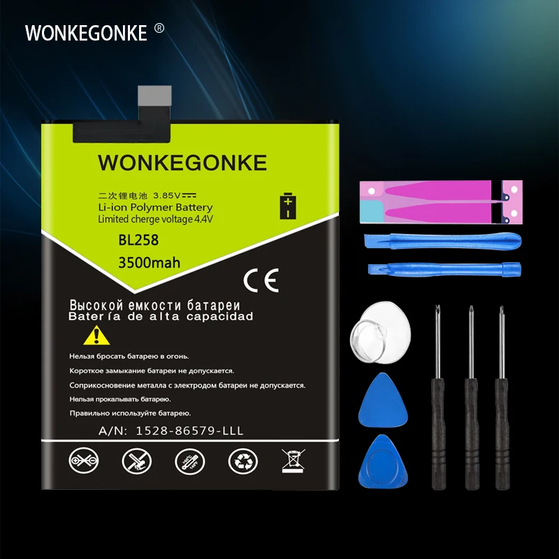 WONKEGONKE BL258 батарея для lenovo Vibe X3 X3c50 X3C70 Lemon x3a40 батареи | Электроника