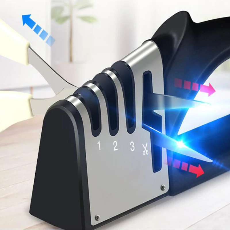 4 in1 Knife Sharpener Kitchen Knives Grinder Diamond Ceramic Stone Professional New 4 Stages Sharpener Tools For Scissors Knife|Sharpeners| - AliExpress
