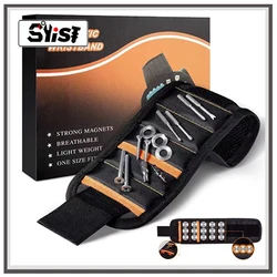 Bracelet magnétique avec poches à grille 10/15, sac à outils puissant pour vis, Kit d'outils de réparation, organisateur de rangement, ceinture d'outils 