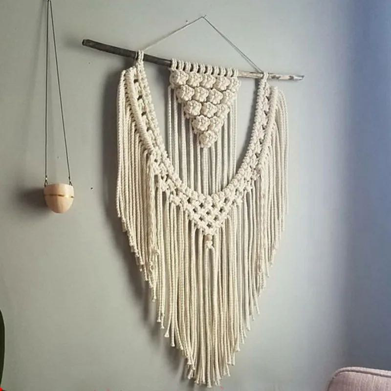 Гобелены ручной работы занавес макраме DIY фото фон гостиной настенный Бохо