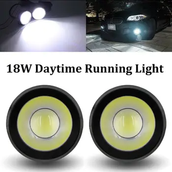 

2pcs/set 2.5" Inch LED Fog Light Round White COB Angel Eyes Halo DRL Driving Accesorios Para Auto Car Headlight Fog Lamp