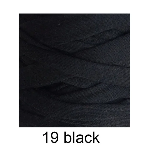 45 210 г/шт. Необычные нити для ручного вязания плотная нить вязание крючком ткань из пряжи сумка ковер подушка хлопчатобумажная ткань - Цвет: 19 black