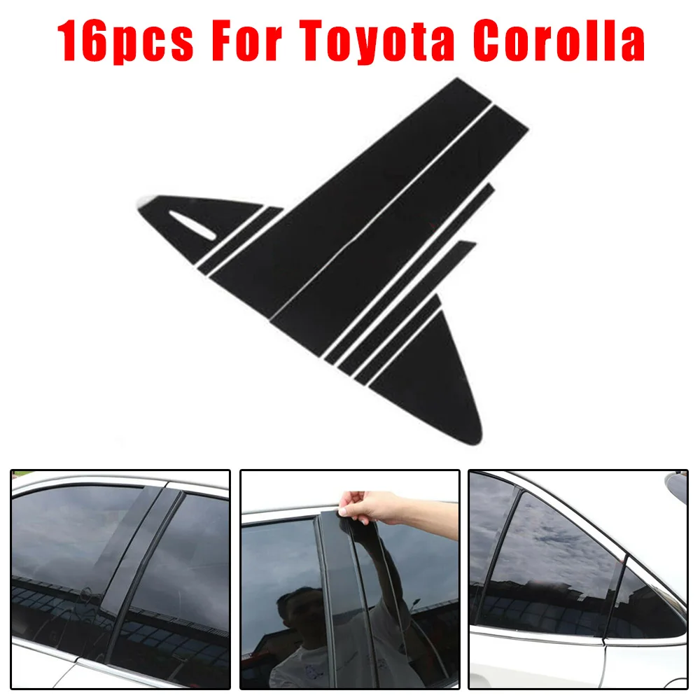 

Автомобильная Черная Дверь Окно B столб крышка отделка наклейка подходит для Toyota Corolla 2007 2008-2020 2021