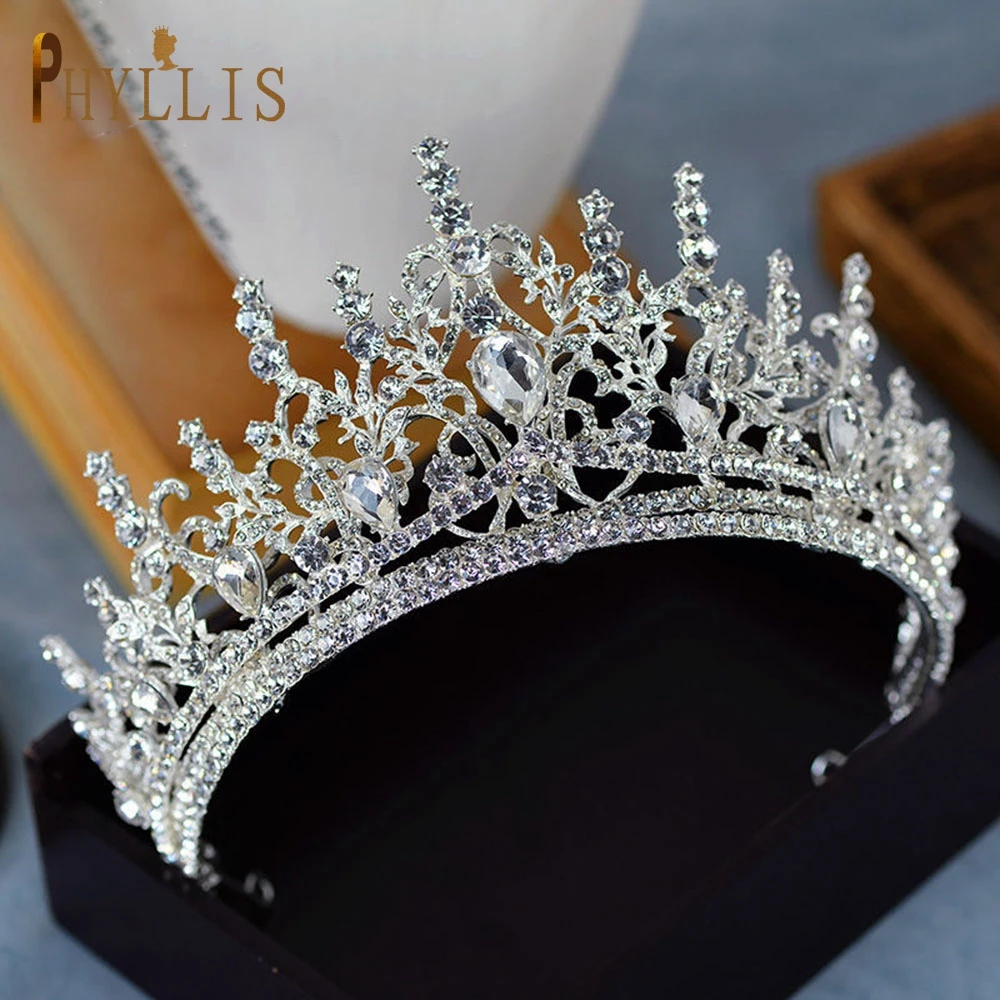 A213 Zircon Wedding Round Crown Luxury Diadem Headband Rhinestone Headpiece Bridal Headwear King Tiaras Princess Hair Jewerly