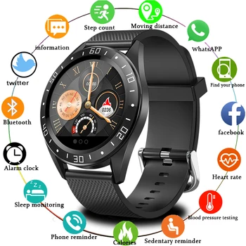 

LIGE IP67 Waterproof Sport Smart Watch Men blood pressure heart rate monitor information reminder sleep monitoring smartwatch
