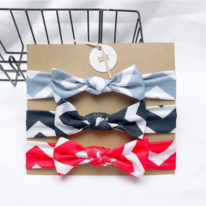 baby accessories clipart 3pcs/lot Dot/stripe/Print Flower Cartoon Bow Elastic Headbands Toddler Turban Hair Band Baby Girl Bows Hair Accessories Baby Accessories discount