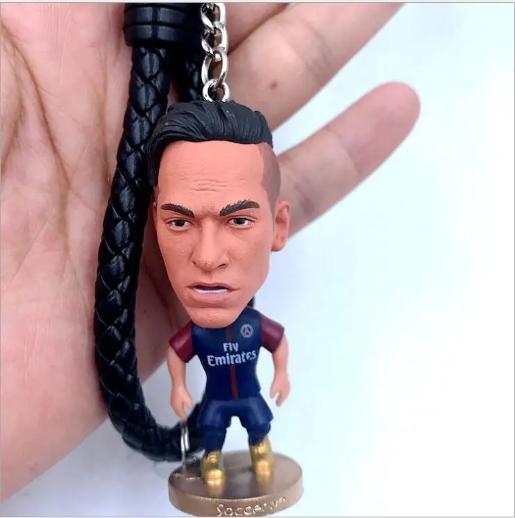 Брелок для автомобиля футбольный клуб Реал Мадрид C Рональд марбель Месси Азар кукла Салах Ливерпуль кулон аксессуары для автомобильных ключей
