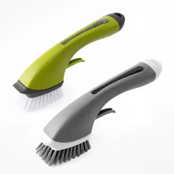 

Automatic Liquid Addition Sponge Dish Washing Brush Long Handle Refillable Bowls Cleaning Kitchen Clean Tools Accessories