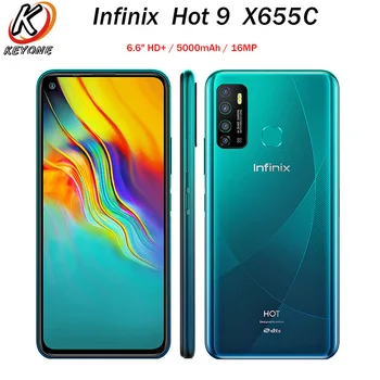 

Middle East Version Infinix Hot 9 X655C Mobile Phone Dual SIM 6.6" 4GB RAM 64GB ROM OctaCore 13MP 5000mAh Android10 Smart phone