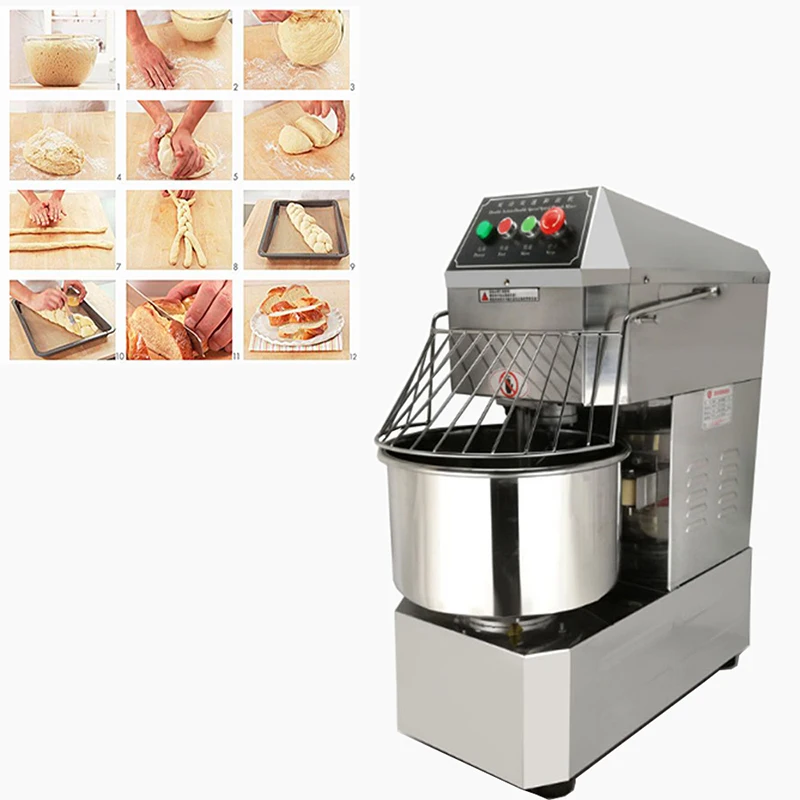 20 Liters Stainless Steel Dough Kneading Machine Commercial Electric Egg  Beater Industrial Food Mixer 1.1kw 220V - AliExpress