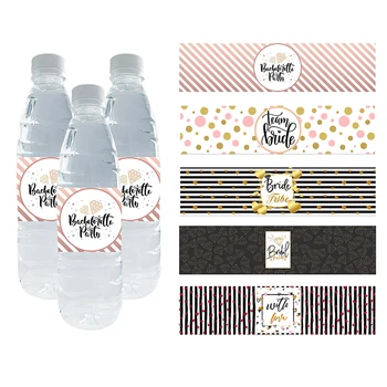 

10pcs Team Bride Party Bottle Stickers Water Bottle Labels Bride To Be Hen Night Bachelorette Bridal Shower Wedding Decoration