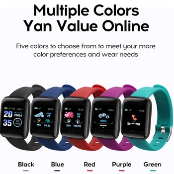 

Smart Bracelet for 116plus D13 Heart Rate Blood Pressure Monitoring Step Information Push Waterproof Smart Bracelet