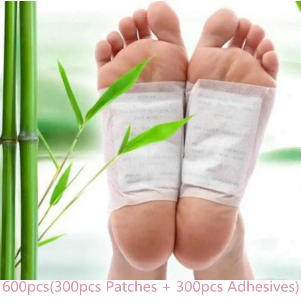 

600PCS/lot Kinoki Detox Foot Patch Bamboo Pads With Adhersive Foot Care Tool Improve Sleep Slimming Foot sticker Health Care