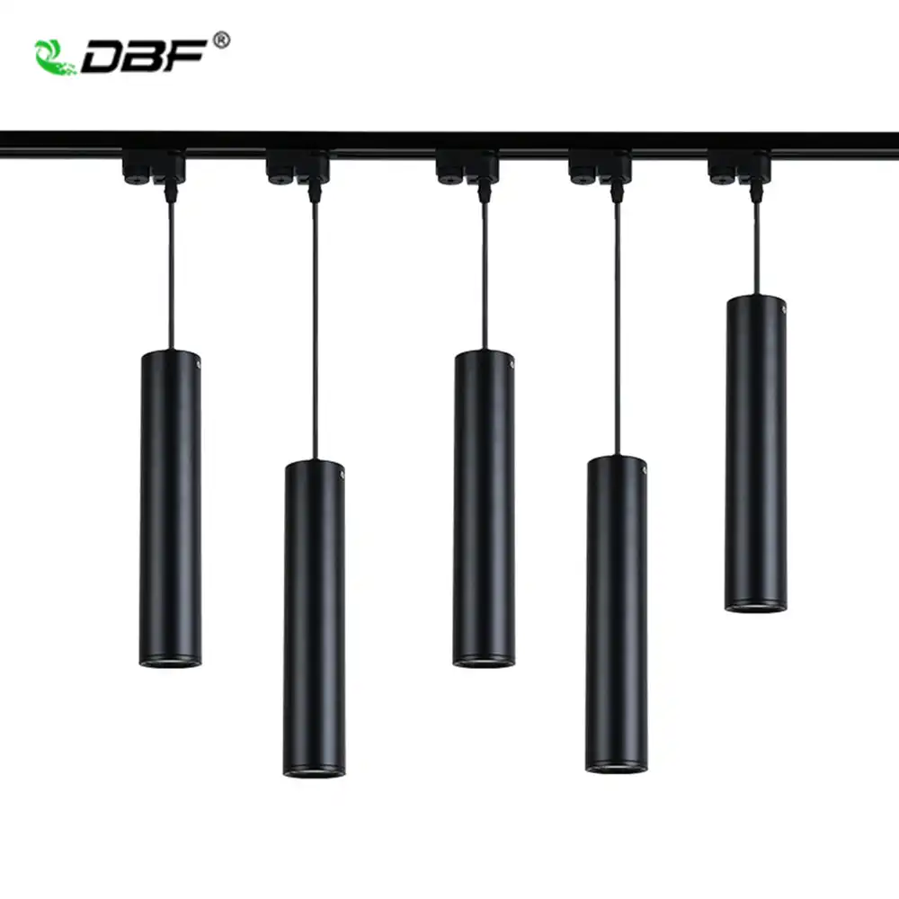 Lámpara colgante led de tubo moderno largo para cocina, tienda, comedor