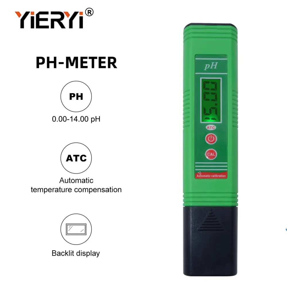 Yieyri Профессиональный pH-006 рН-метр с автоматической температурной компенсацией портативный инструмент для анализа качества воды