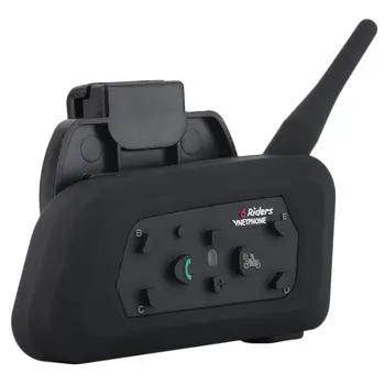 

New V6 Helmet Intercom 6 Riders 1200M Motorcycle Intercom Bluetooth Headset Waterproof Walkie Talkie Helmet BT Interphone Plug