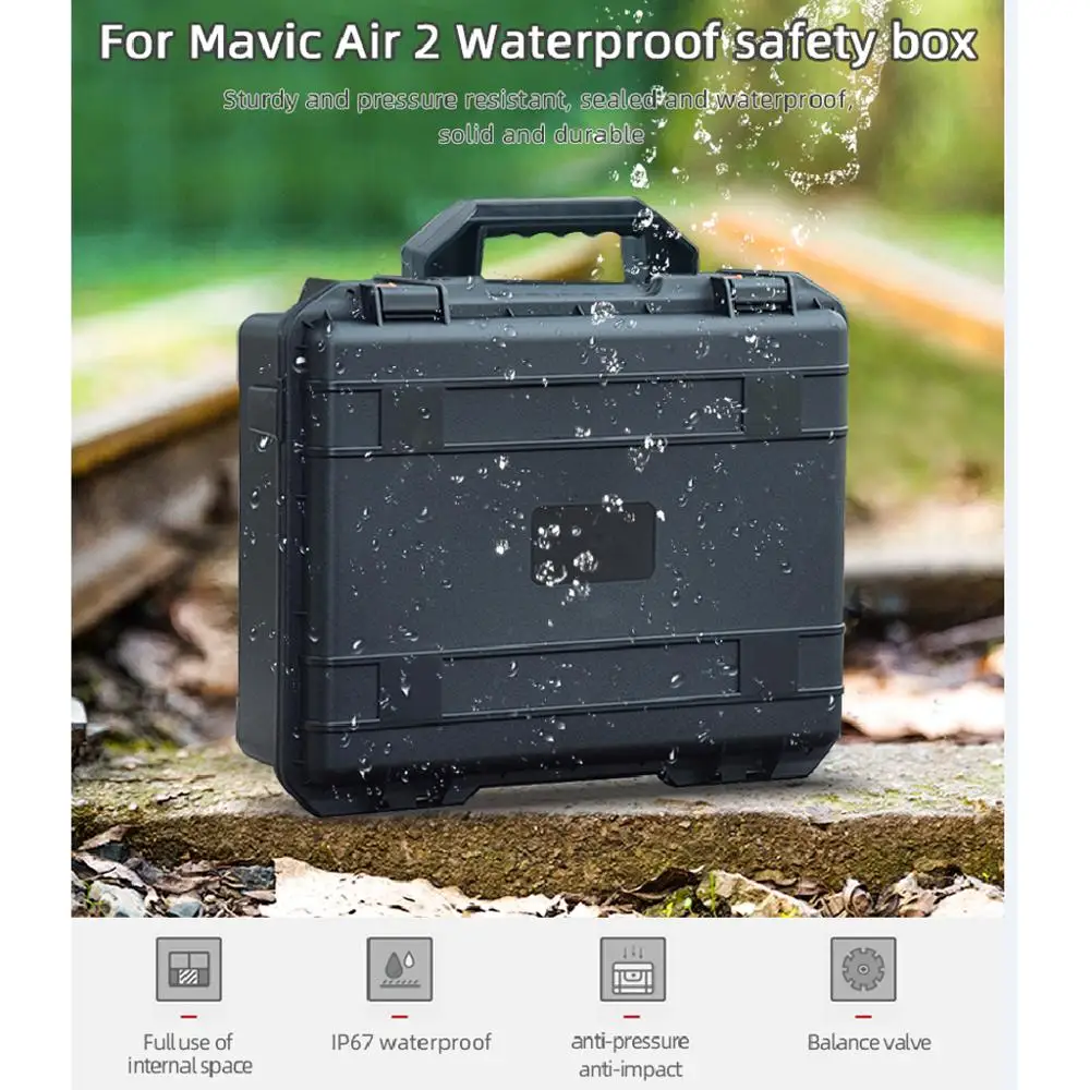 

Waterproof Safety Carry Case Exposion-proof Box Handbag Propeller Holder Protector for D-JI Mavic Air 2 Drone Accessories