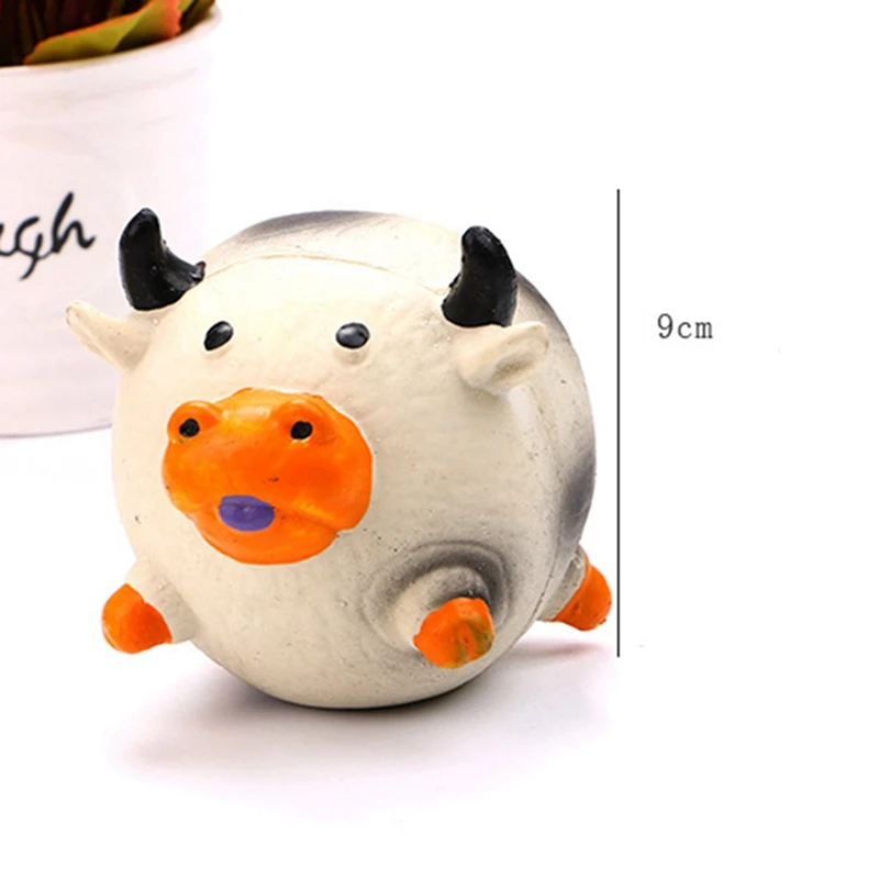 Новые милые животные из натурального латекса игрушки корова курица сферические игрушки подарок мяч забавные игрушки
