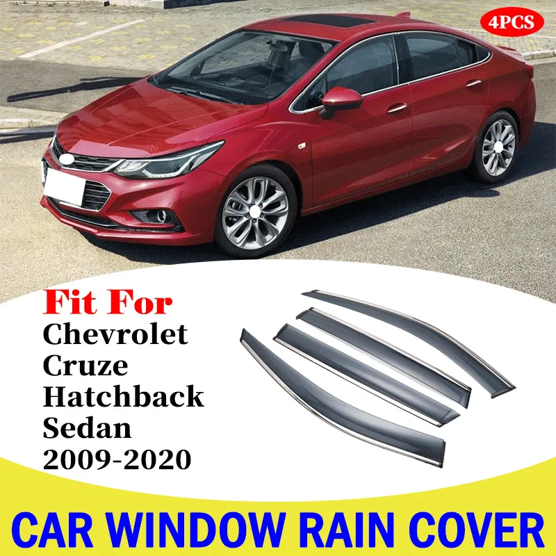 

Car Styling Awnings Shelters Window Visors Rain Eyebrow Rain Guard Shield Cover For Chevrolet Cruze Hatchback Sedan 2009-2020