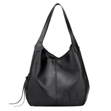 Простая женская сумка для покупок кожаные однотонные кисточки большие вместительные корейские женские сумки модная сумка на плечо