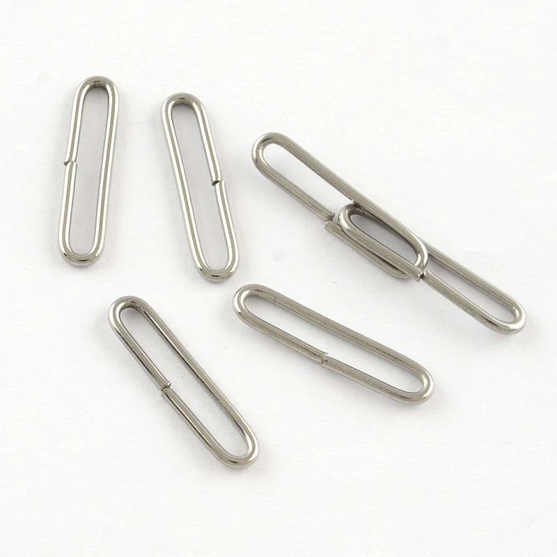 

Oval 201 Stainless Steel Jump Rings for Jewelry Making Wholesale 18x4x1mm