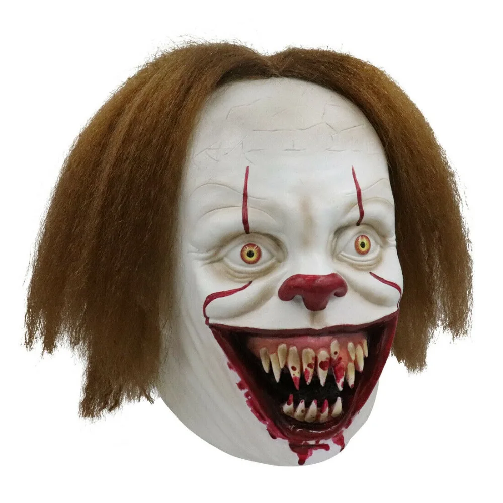 LED Pennywise Clown Mask Stephen King's It Chapter Two Masque Movie Cosplay Joker Helmet Halloween Party Costume Prop Masks