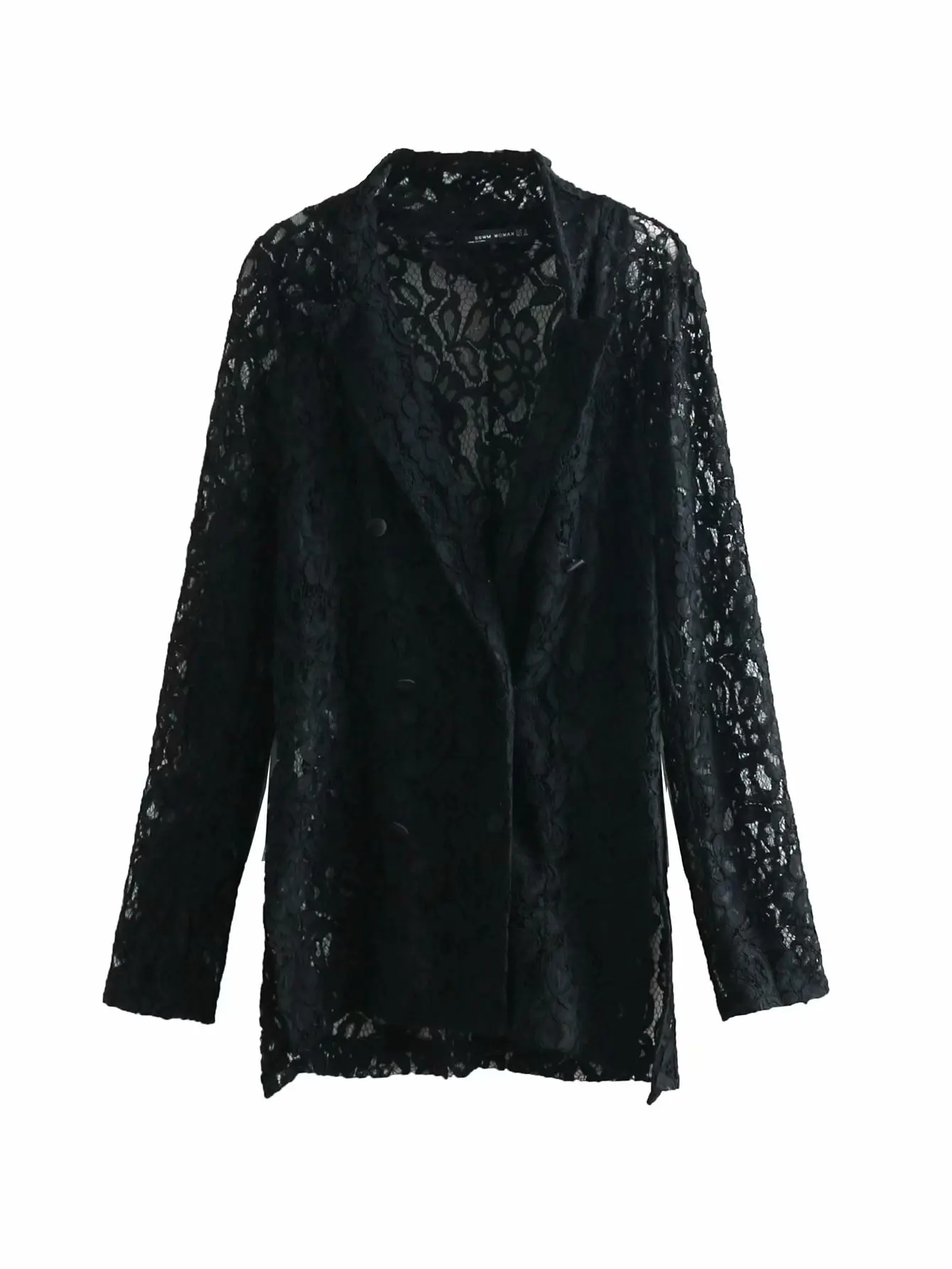 

A1 #2019 Spring New Style Western Style Versitile Fashion Solid Color Lace Suit Jacket
