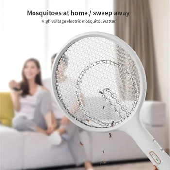 

Electric Insect Racket Swatter Zapper USB Rechargeable 3-Layer Mosquito Swatter Kill Fly 3 Network Bug Zapper Killer Trap