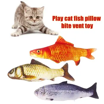 

New Arrival Creative Carp Catnip Stuffed Pillow Fish Plush Cat Toy Playing Pet Accessories