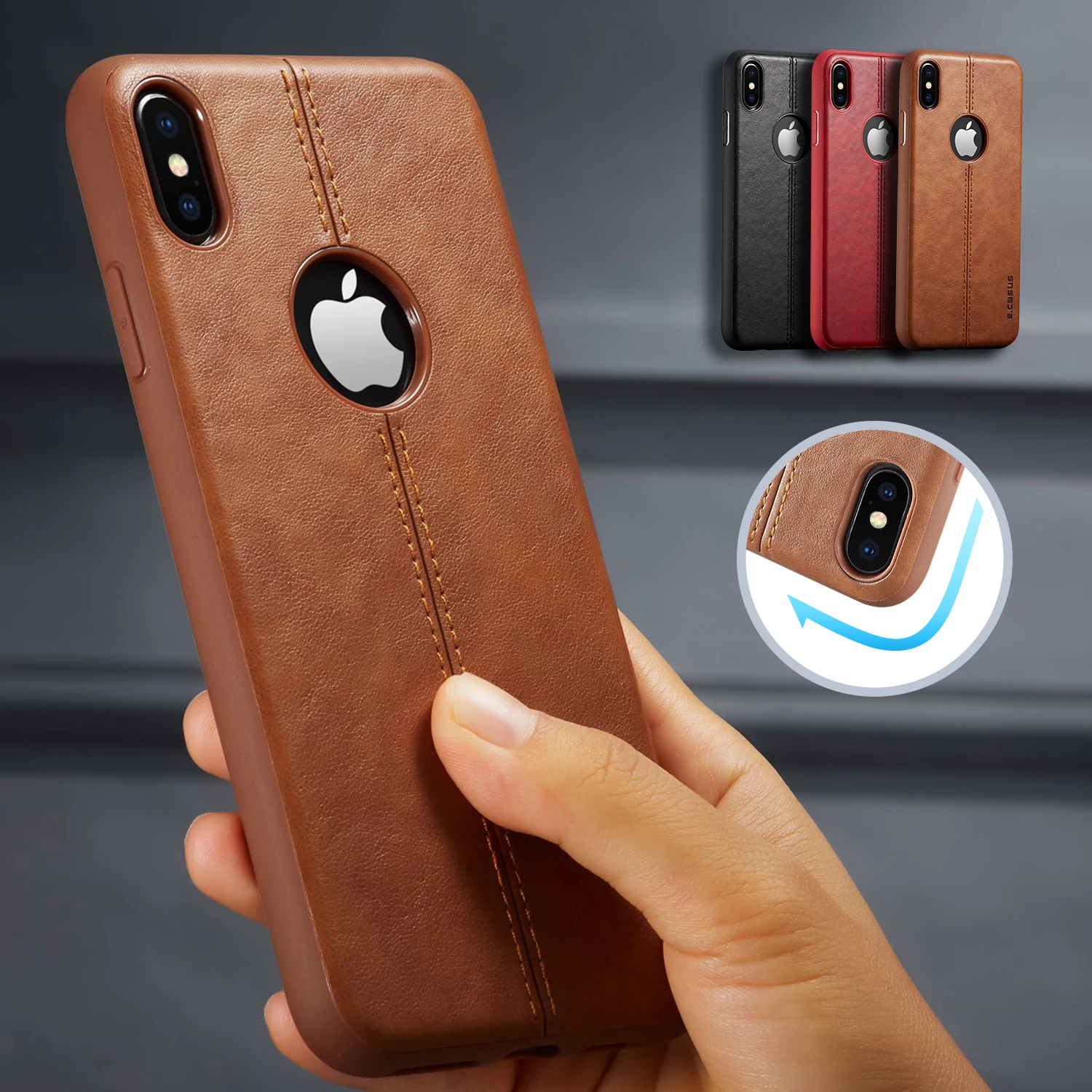 Чехол для iPhone 12 11 Pro Max новый тонкий роскошный кожаный чехол XS MAX XR 8 7 6S 6 Plus