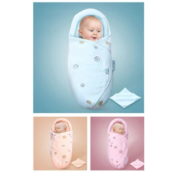 

Baby Swaddle Anti-Shock Sleeping Bag Newborn Baby Care Flat Head Pillow Blanket Swaddles Cotton Wrap Neck-Protection