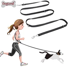 

Multifunctional Dog Training Leash 3 Meters Nylon Double Leash Hands Free Pet Lead with Padded Handles
