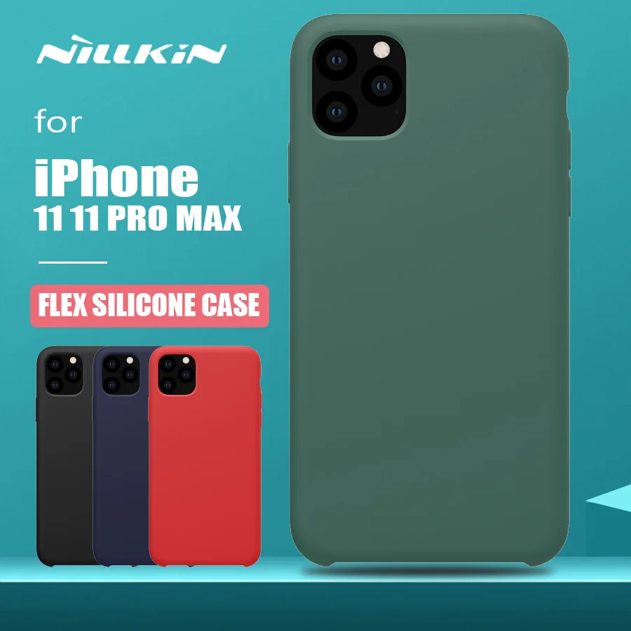 Чехол Nillkin для iPhone 11 Pro Max роскошный жидкий силиконовый мягкий чехол-накладка /