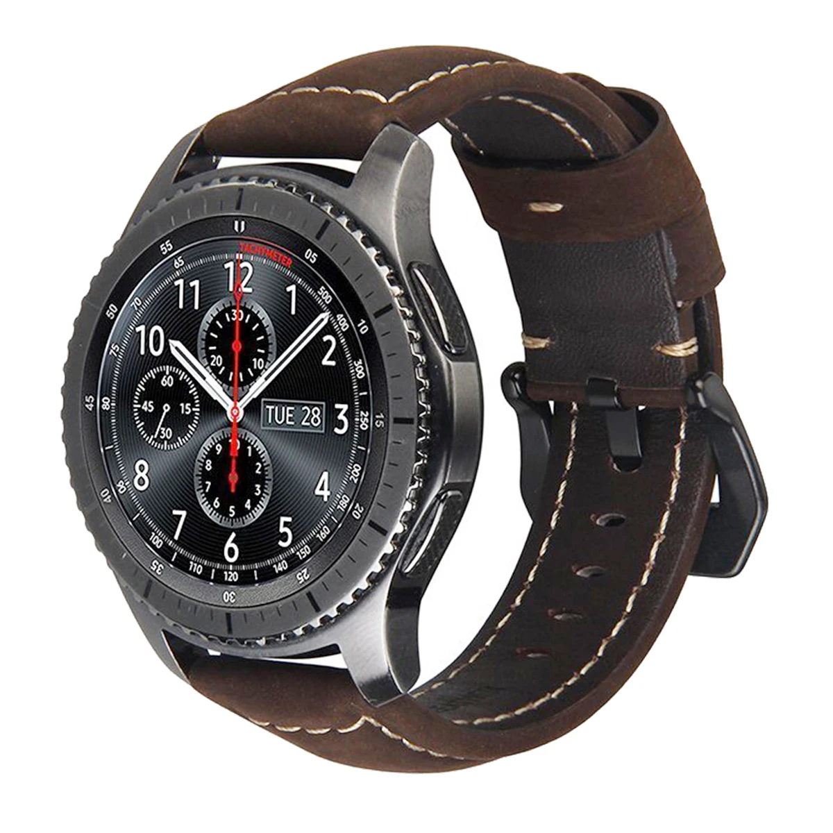 

SOONHUA Leather Watch Strap Universal Retro Band Watch Straps 20mm 22mm For Samsung Galaxy Amazfit
